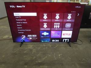 lot 1009 image: TCL - 75 Class 4-Series 4K UHD HDR Smart Roku TV 75S455