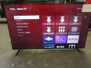 lot 1020 image: TCL 55 Class 4-Series 4K UHD HDR Smart Roku TV  55S455 (SCRATCH BOTTOM CENTER)