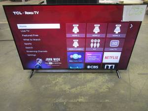 lot 1023 image: TCL 43 Class 4-Series 4K UHD HDR Smart Roku TV  43S455