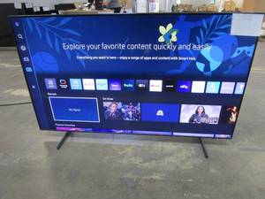 lot 1035 image: SAMSUNG 60-Inch Class QLED 4K UHD Q60B Series Dual LED Quantum HDR, Motion Xcelerator, Object Tracking Sound Lite, Ultra Slim Design,Smart TV with Alexa Built-In (QN60Q60BAFXZA, 2022 Model) (CUT CENTER, 2 LINES RIGHT SIDE OF SCREEN)