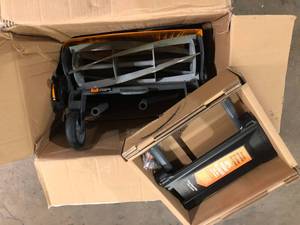 lot 8 image: Fiskars 18 in. Non Electric Walk Behind Push Reel Mower    Customer Returns See Pictures