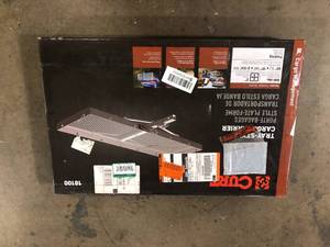 lot 15 image: CURT 500 lb. Capacity 60 in. x 20 in. Aluminum Tray-Style Cargo Carrier (Folding 2 in. Shank) Customer Returns See Pictures