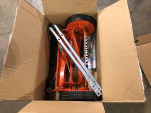 lot 25 image: American Lawn Mower Company 14 in. 4-Blade Manual Walk Behind Reel Lawn Mower  Customer Returns See Pictures