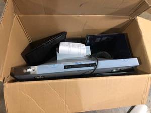 lot 26 image: AKDY 30 in. 343 CFM Convertible Wall Mount Black Stainless Steel Kitchen Range Hood with Touch Panel   Customer Returns See Pictures