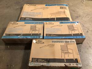 lot 45 image: Phi Villa Outdoor Table and Chairs Customer Returns Returns See Pictures