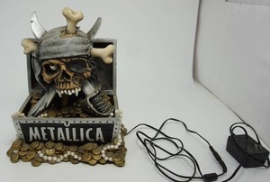 lot 1 image: ULTRA RARE Metallica Pirate Water Fountain Treasure Chest Stash Box