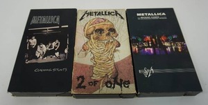 lot 29A image: (3) Nostalgic METALLICA VHS Tapes Metallica - Cunning Stunts1998, Metallica 2 of One and S & M