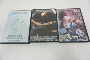 lot 87 image: (3) Nostalgic METALLICA Live Video Recordings on DVD...