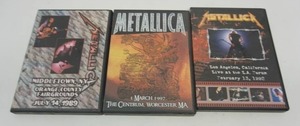 lot 101 image: (3) METALLICA Live Concert Recordings on DVDs...