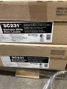 Pallet of Armstrong Flooring SC231 Washable White (18 Boxes) Customer Returns See Pictures