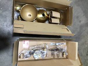 Hampton Bay Tallulah 3-Light Gold Chandelier Customer Returns See Pictures