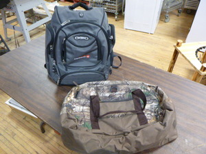 lot 109 image: Backpack and Duffle Bag