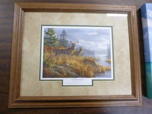 lot 137 image: At the Crossing Framed Print by James Hautman and RainbowBoats Print