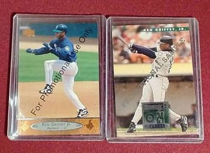 lot 13 image: (2) Ken Griffey Jr. Promotional Sample Cards