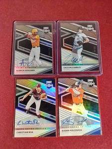 lot 43 image: (4) 2020 Elite Extra Edition Baseball Autograph Cards