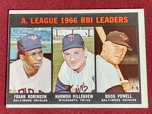 lot 49 image: 1967 Topps RBI Leaders Card - Harmon Killebrew