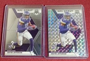 lot 60 image: (2) 2020 Mosaic Justin Jefferson Rookie Cards