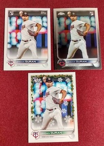 lot 61 image: (3) 2022 Jhoan Duran Rookie Cards
