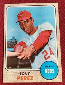 lot 62 image: 1968 Topps Tony Perez Card