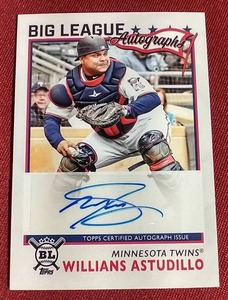 lot 76 image: 2020 Topps Willians Astudillo Autograph Card
