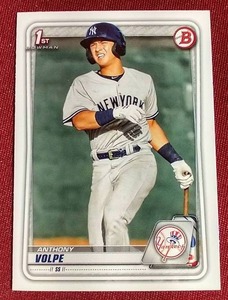 lot 90 image: 2020 Bowman Anthony Volpe 1st Bowman Card