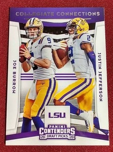 lot 92 image: 2020 Contenders Justin JeffersonJoe Burrow Rookie Card