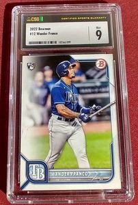 lot 94 image: 2022 Bowman Wander Franco Rookie Card - CSG 9
