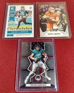 lot 101 image: (3) Trevor Lawrence Cards - 2 Rookies  National Pride