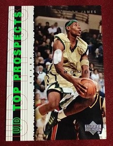 lot 125 image: 2003 Upper Deck Promo Lebron James Top Prospects Rookie Card