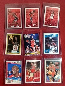 lot 127 image: (9) Michael Jordan Cards