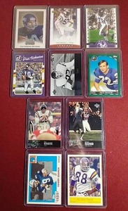 lot 134 image: (10) Minnesota Vikings Legend Insert Cards