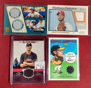 lot 135 image: (4) Baseball Relic Cards
