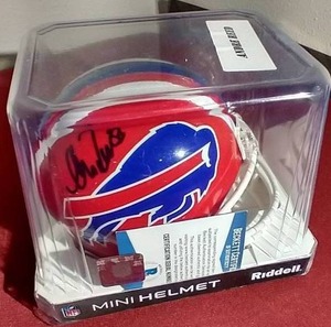 lot 137 image: Andre Reed Signed Mini Helmet - Beckett COA