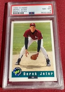 lot 145 image: 1992 Classic Draft Picks Derek Jeter Rookie Card - PSA 8