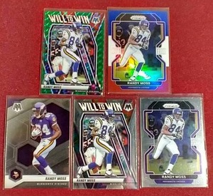 lot 153 image: (5) Randy Moss Cards