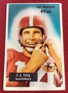 lot 161 image: 1955 Bowman Y.A. Tittle Card