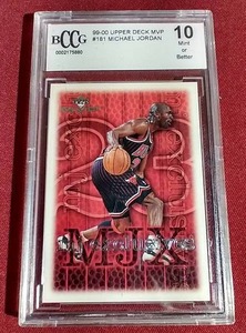 lot 163 image: 1999-00 Upper Deck MVP Michael Jordan - BCCG 10