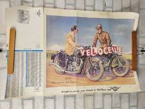 lot 16 image: 1939 Velocette Motorcycle Poster - Dated 1987