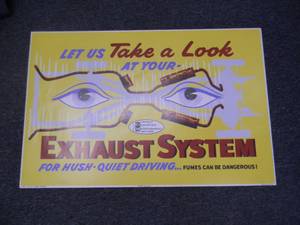 lot 2 image: RARE - ORIGINAL VINTAGE 1961 CHEVROLET GUARDIAN MAINTENANCE QUALITY SERVICE LAMINATED SHOP POSTER #533-6 By MODERN DISPLAYS - NICE - FANTASTIC PIECE - APPROX 38 BY 25 - SEE PICTURES