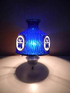 lot 11 image: VINTAGE PABST BLUE RIBBON BEER BAR LIGHT - LARGE WALL SCONCE - WORKS - NICE - GREAT PIECE - SEE PICTURES