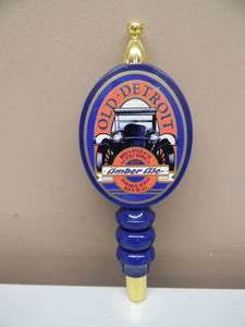 lot 14 image: RARE - VINTAGE OLD DETROIT AMBER ALE TAP HANDLE - NEW OLD STOCK - NICE - VERY COOL PIECE - SEE PICTURES