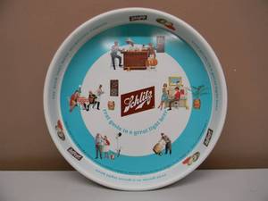 lot 22 image: VINTAGE 1962 SCHLITZ BEER METAL BEER SERVING TRAY real gusto in a great light beer - NICE OLD SCHOOL PIECE - APPROX 13 - SEE PICTURES