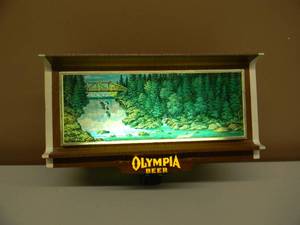 lot 44 image: RARE - VINTAGE OLYMPIA BEER MOTION CASH REGISTER LIGHT - NICE - WORKS - AWESOME PIECE - SEE PICTURES