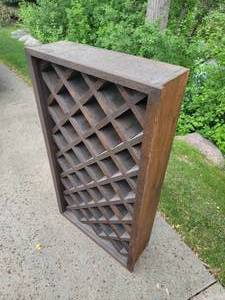 lot 92 image: Expresso Krosswood Panel Wine Rack