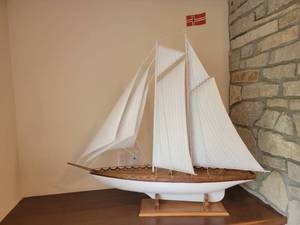 lot 59 image: Large Wooden Sail Boat Model by Henry Sularz