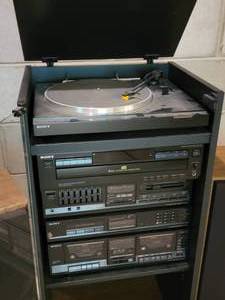 lot 34 image: Sony Stereo Cabinet and System Components