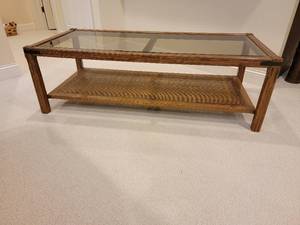 lot 145 image: Retro Coffee Table with Cane Detail