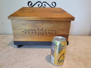 lot 321 image: Iron Embellished Wooden Box Chest