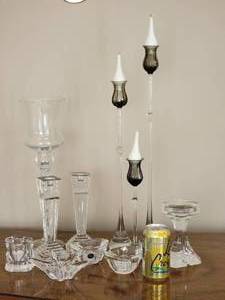lot 228 image: Crystal Candlestick Collection