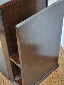 lot 251 image: Mahogany Side Table with Rack Storage